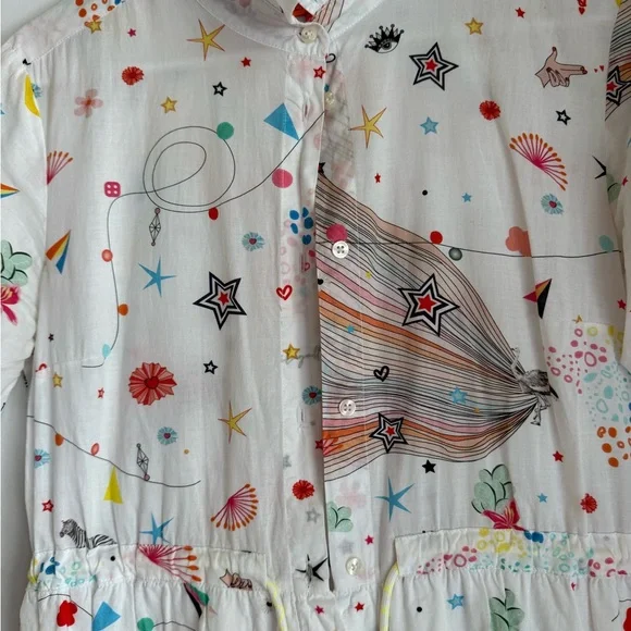 Vilagallo White Cream Buttoned Sundress - Picture 5 of 7